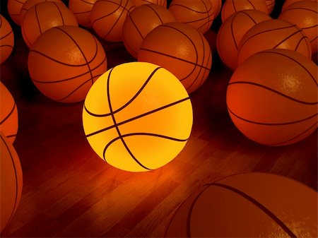 simsearch:858-03049840,k - basketball glow game ball over the hardwood floor (3D) Photographie de stock - Aubaine LD & Abonnement, Code: 400-04058871