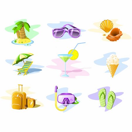 simsearch:400-08337834,k - Travel and Vacation icons: Set 01 Foto de stock - Royalty-Free Super Valor e Assinatura, Número: 400-04059103
