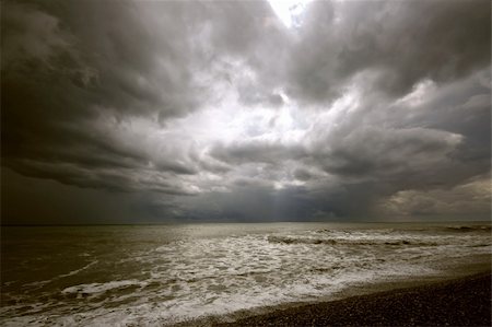 stormy beach scene - the amazing storm landcscape. Stock Photo - Budget Royalty-Free & Subscription, Code: 400-04059750