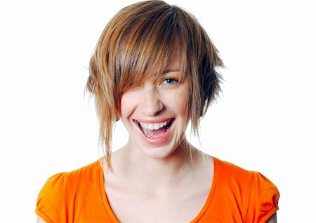 portrait of an attractive young female laughing Stock Photo - Budget Royalty-Free & Subscription, Code: 400-04059795