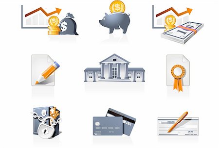 simsearch:400-04702983,k - Bank, finances and stock-market icons Stock Photo - Budget Royalty-Free & Subscription, Code: 400-04059858