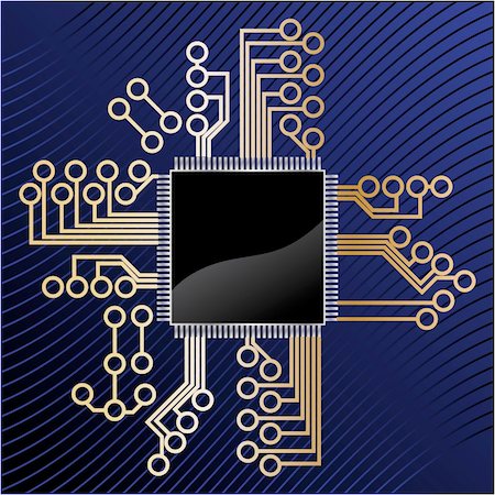 simsearch:400-06745795,k - Vector - High tech mother board with chip components background. Concept: Technology. Foto de stock - Super Valor sin royalties y Suscripción, Código: 400-04050031