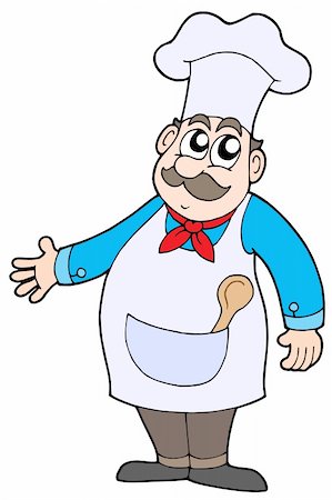 simsearch:400-04885399,k - Chef with spoon - vector illustration. Foto de stock - Super Valor sin royalties y Suscripción, Código: 400-04050598