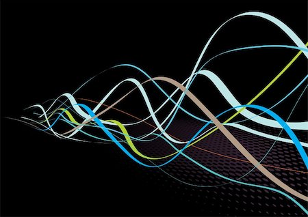 simsearch:400-04535250,k - Abstract lines background: composition of colored curved lines - great for backgrounds, or layering over other images Foto de stock - Super Valor sin royalties y Suscripción, Código: 400-04051023