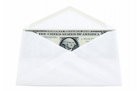 simsearch:400-04717440,k - Envelope with dollars isolated in white Stock Photo - Budget Royalty-Free & Subscription, Code: 400-04051145