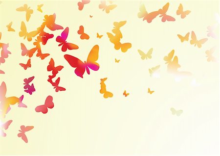 simsearch:400-07033341,k - vector illustration of many colorful butterflies of different forms flying around Foto de stock - Super Valor sin royalties y Suscripción, Código: 400-04051202