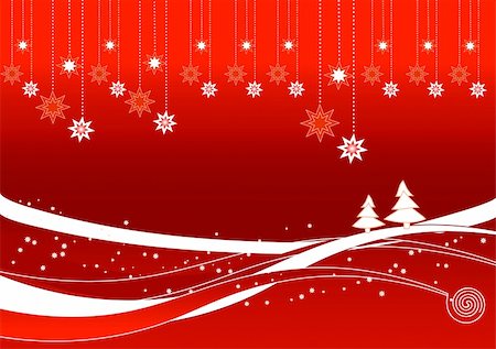 Christmas card on red backgorund Foto de stock - Royalty-Free Super Valor e Assinatura, Número: 400-04051926