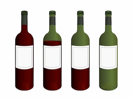 simsearch:400-08791429,k - Collection of wine bottles with blank labels Stockbilder - Microstock & Abonnement, Bildnummer: 400-04052373