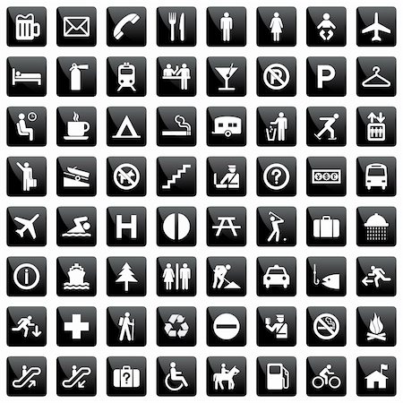 simsearch:400-08653702,k - pictogram set (travel and vacation related) Stock Photo - Budget Royalty-Free & Subscription, Code: 400-04052398