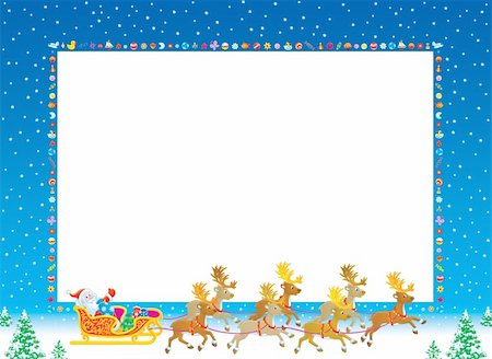 santa border - High resolution background for Christmas and New Years photo Stock Photo - Budget Royalty-Free & Subscription, Code: 400-04052612