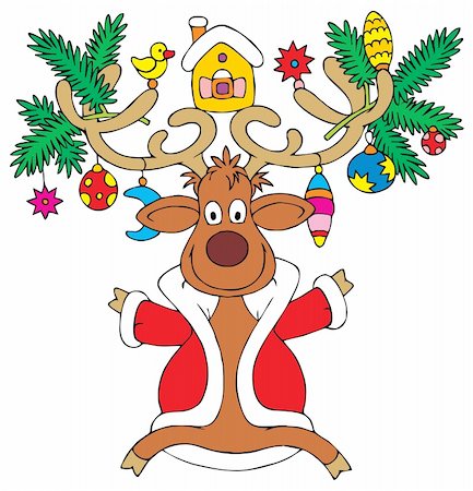 reindeer clip art - Vector clip-art / illustration for your design Stock Photo - Budget Royalty-Free & Subscription, Code: 400-04052627
