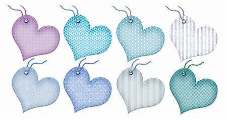 simsearch:400-04566378,k - gift tags in the form of heart. Isolated on a white background Photographie de stock - Aubaine LD & Abonnement, Code: 400-04052769