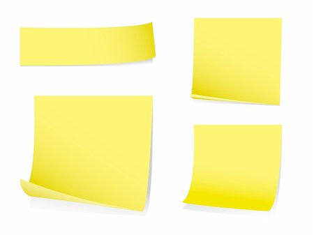simsearch:400-04055212,k - Sticky memo notes with shadows.  Please check my portfolio for more stationary images. Photographie de stock - Aubaine LD & Abonnement, Code: 400-04053014