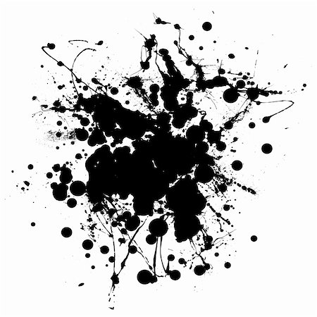 simsearch:400-04362649,k - Black and white ink splat with room to add copy Stock Photo - Budget Royalty-Free & Subscription, Code: 400-04053145