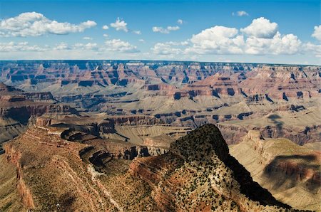 simsearch:879-09043355,k - Grand Canyon during the day with blue sky and clouds Stockbilder - Microstock & Abonnement, Bildnummer: 400-04053293