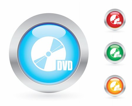dvd - Glossy dvd button set.  Please check my portfolio for more button sets. Stock Photo - Budget Royalty-Free & Subscription, Code: 400-04053723