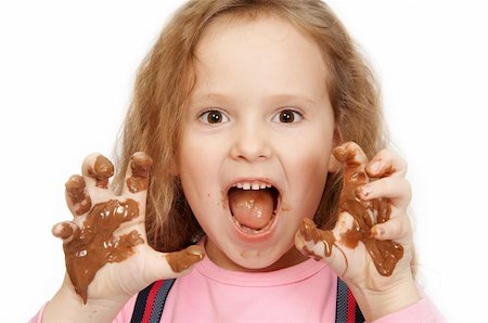 Little girl wishes to eat you if you are chocolate Stock Photo - Budget Royalty-Free & Subscription, Code: 400-04053983