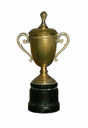 preis verleihen - Vintage gold cup isolated with clipping path for easy masking Stockbilder - Microstock & Abonnement, Bildnummer: 400-04064166