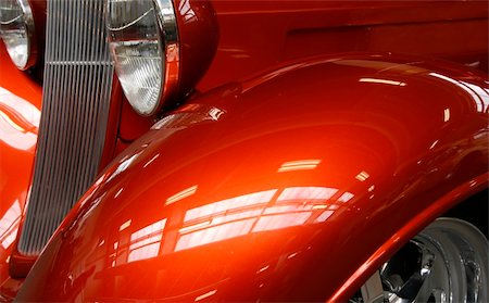 simsearch:400-04097123,k - Close-up of a shiny orange hot rod Stock Photo - Budget Royalty-Free & Subscription, Code: 400-04064184