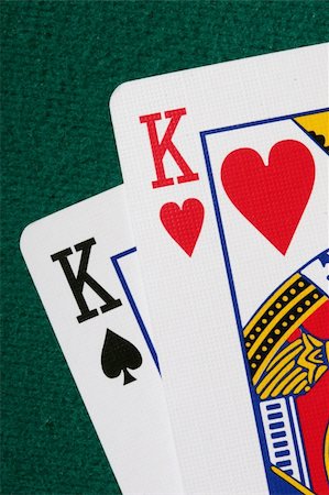 straight river - Pocket kings macro - a very strong hand in texas holdem poker Stock Photo - Budget Royalty-Free & Subscription, Code: 400-04064277