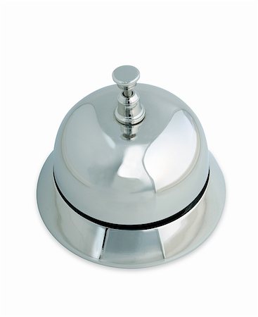 Shiny and polished service bell on a white background with clipping path Stockbilder - Microstock & Abonnement, Bildnummer: 400-04064311