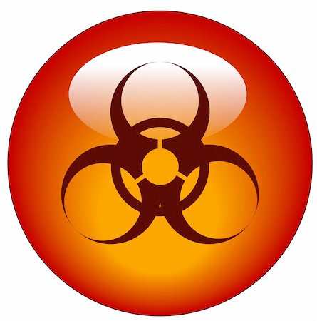 simsearch:400-08132598,k - red biohazard logo on red button or icon Foto de stock - Super Valor sin royalties y Suscripción, Código: 400-04064408