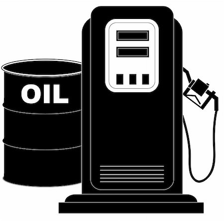 oil barrel supplying the demand of fuel or gas pump Stock Photo - Budget Royalty-Free & Subscription, Code: 400-04064413