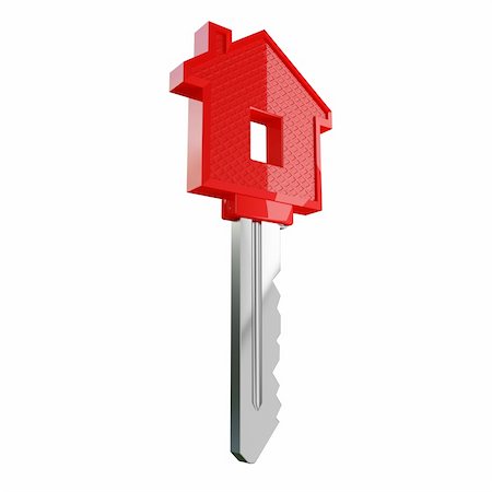 simsearch:400-04881139,k - fine 3d image of isolated key of dreams house Foto de stock - Royalty-Free Super Valor e Assinatura, Número: 400-04064902