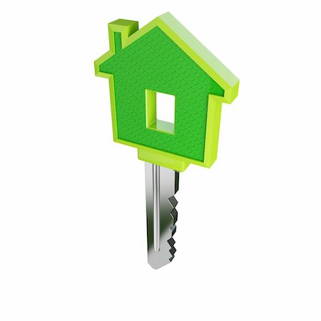 simsearch:400-04881139,k - isolated green eco house key Foto de stock - Royalty-Free Super Valor e Assinatura, Número: 400-04064903