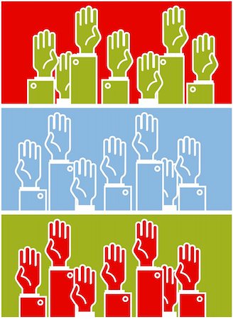 simsearch:400-04448769,k - Voting group of people - symbolic human's hands Stockbilder - Microstock & Abonnement, Bildnummer: 400-04065545