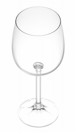 An empty wine glass isolated on a white background. Stockbilder - Microstock & Abonnement, Bildnummer: 400-04065796