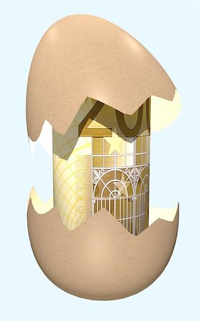 digidog (artist) - The pack euro hatched from an egg Foto de stock - Super Valor sin royalties y Suscripción, Código: 400-04066033