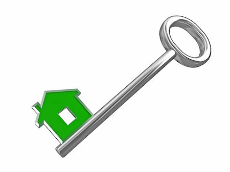 simsearch:400-04881139,k - fine 3d image of isolated key of dreams house Foto de stock - Royalty-Free Super Valor e Assinatura, Número: 400-04066157