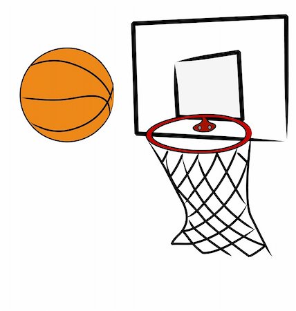 basketball being shot into hoop of basketball net Stock Photo - Budget Royalty-Free & Subscription, Code: 400-04066698