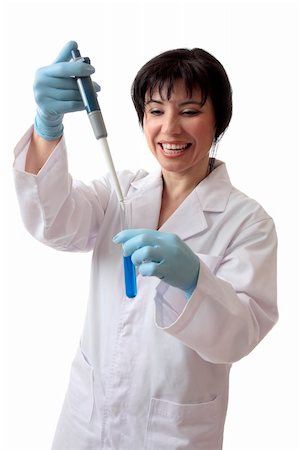simsearch:400-04548222,k - A woman clinical or laboratory worker using a pipette to transfer substances. Stockbilder - Microstock & Abonnement, Bildnummer: 400-04067526