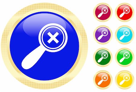 simsearch:400-04379190,k - Icon of magnifying glass on shiny buttons Stock Photo - Budget Royalty-Free & Subscription, Code: 400-04067569