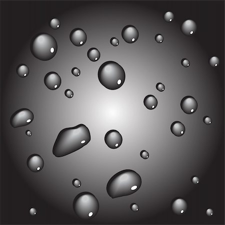 Vector - Water or oil drops on a metallic background Stock Photo - Budget Royalty-Free & Subscription, Code: 400-04067808