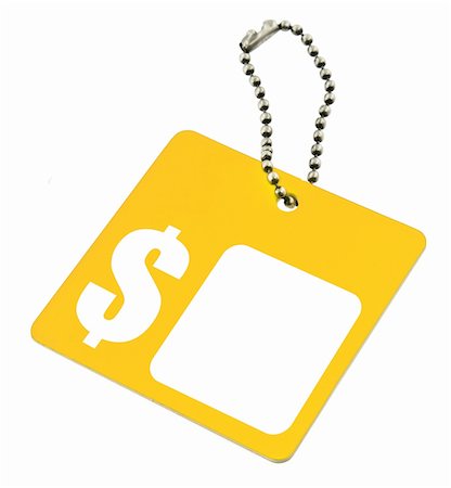 simsearch:400-03991350,k - yellow tag with dollar symbol and copy space for price Stock Photo - Budget Royalty-Free & Subscription, Code: 400-04067839