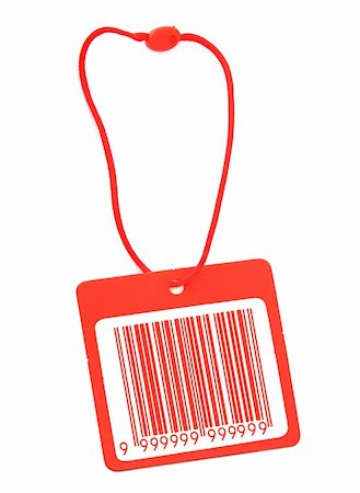 simsearch:400-03991350,k - price tag with abstract bar code on white, photo does not infringe any copyright Stock Photo - Budget Royalty-Free & Subscription, Code: 400-04067931