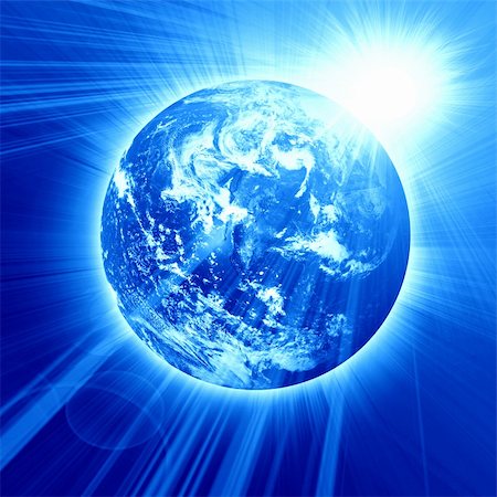 Planet earth in outer space Stock Photo - Budget Royalty-Free & Subscription, Code: 400-04068518