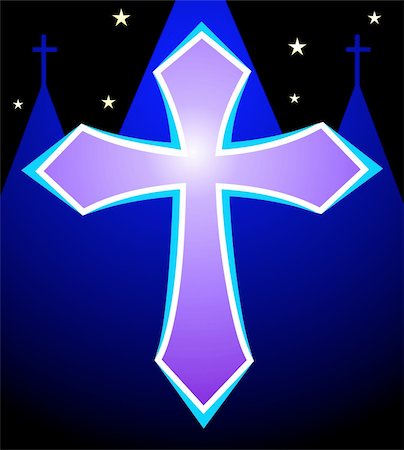 simsearch:400-05050050,k - Illustration of a cross in blue background Stock Photo - Budget Royalty-Free & Subscription, Code: 400-04069410