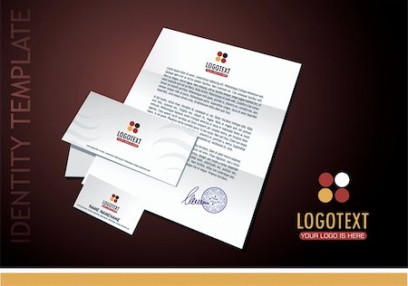 a vector drawing with identity template on it Stock Photo - Budget Royalty-Free & Subscription, Code: 400-04069629