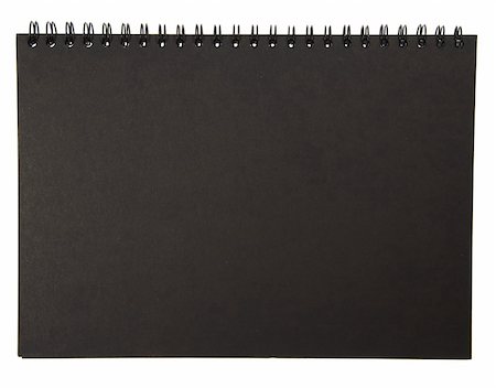 simsearch:400-04735472,k - Black Notepad Isolated On White Background Photographie de stock - Aubaine LD & Abonnement, Code: 400-04060234