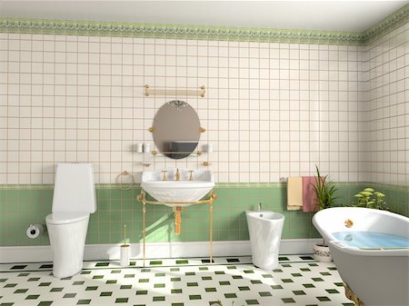 simsearch:625-02265811,k - modern bathroom interior (3d rendering) Stockbilder - Microstock & Abonnement, Bildnummer: 400-04060561