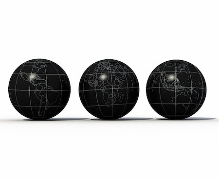 plastic globe on white background -dogotal artwork Stock Photo - Budget Royalty-Free & Subscription, Code: 400-04060889