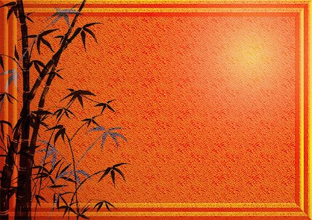 Branches of a bamboo on a background of light of the sun Stock Photo - Budget Royalty-Free & Subscription, Code: 400-04061053