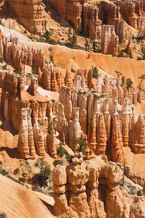 Hoodoos formations as viewed for Sunset Point in Bryce Canyon National Park.  the park was created on September 15, 1928 and is named after Ebenezer Bryce Stock Photo - Budget Royalty-Free & Subscription, Code: 400-04061639