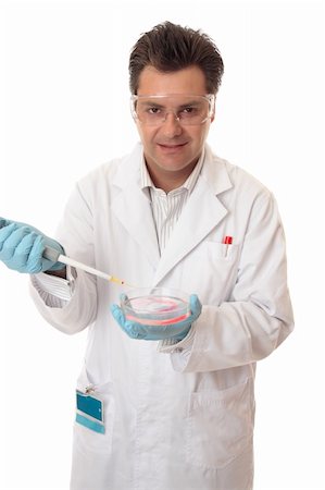 simsearch:400-04962353,k - Researcher, biologist, forensic investigator using pipette and petri dish for analysis. Stock Photo - Budget Royalty-Free & Subscription, Code: 400-04061983