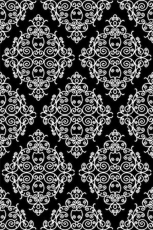 royal family - wrought iron pattern - repeating left to right, top to bottom (vector) Stock Photo - Budget Royalty-Free & Subscription, Code: 400-04062098