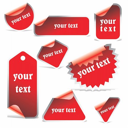 vector tag and sticker set Photographie de stock - Aubaine LD & Abonnement, Code: 400-04062107